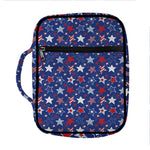 4th of July American Star Pattern Print Front Pocket Bible Bag