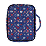 4th of July American Star Pattern Print Front Pocket Bible Bag