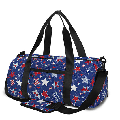 4th of July American Star Pattern Print Gym Bag