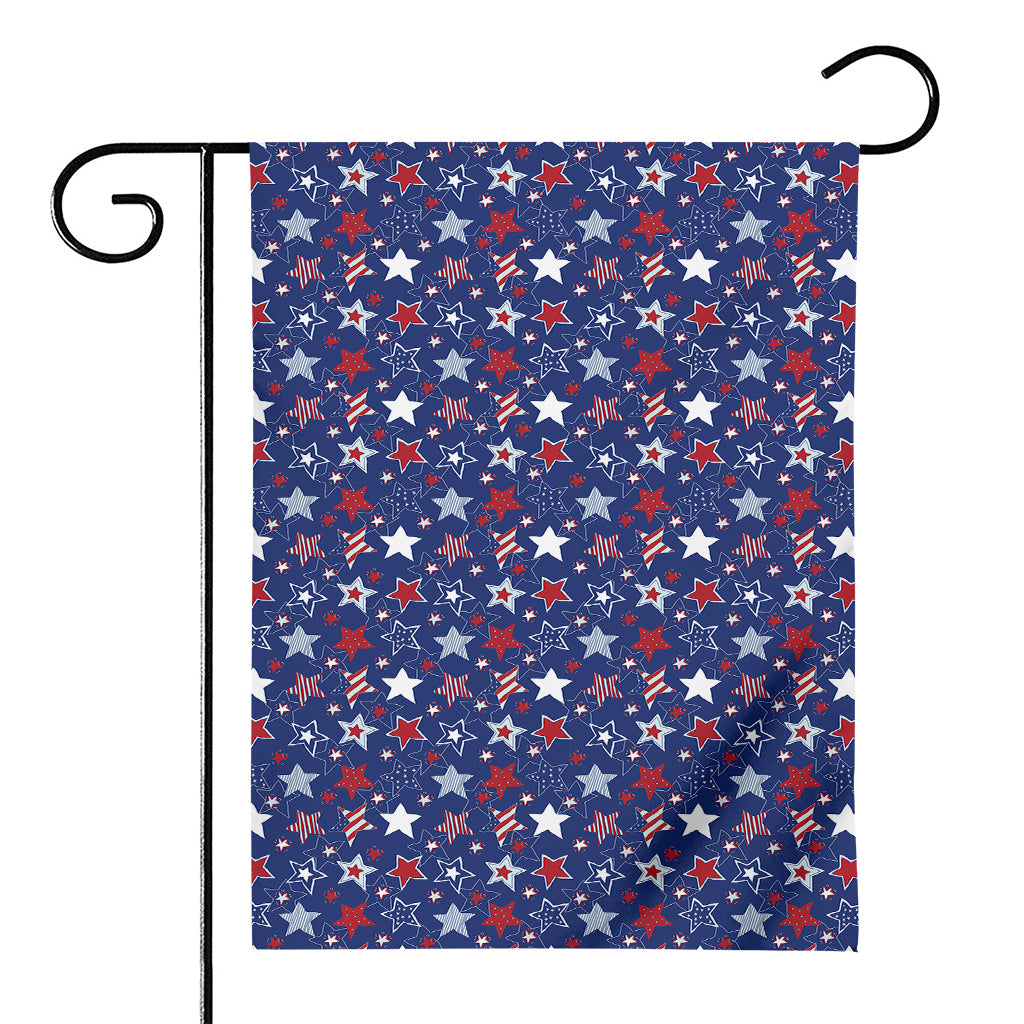 4th of July American Star Pattern Print House Flag
