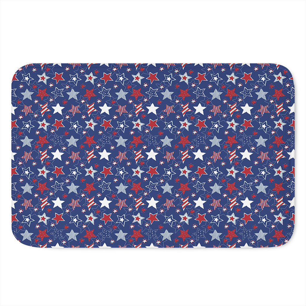 4th of July American Star Pattern Print Indoor Door Mat
