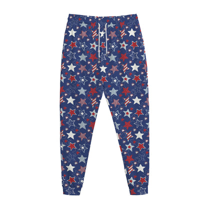 4th of July American Star Pattern Print Jogger Pants