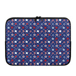 4th of July American Star Pattern Print Laptop Sleeve
