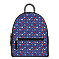 4th of July American Star Pattern Print Leather Backpack