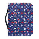 4th of July American Star Pattern Print Leather Bible Cover