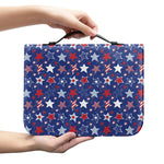4th of July American Star Pattern Print Leather Bible Cover