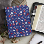 4th of July American Star Pattern Print Leather Bible Cover