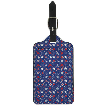 4th of July American Star Pattern Print Luggage Tag