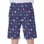 4th of July American Star Pattern Print Men's Beach Shorts