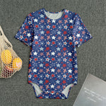 4th of July American Star Pattern Print Men's Bodysuit