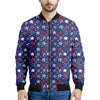 4th of July American Star Pattern Print Men's Bomber Jacket