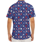 4th of July American Star Pattern Print Men's Deep V-Neck Shirt
