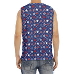 4th of July American Star Pattern Print Men's Fitness Tank Top