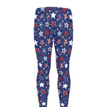 4th of July American Star Pattern Print Men's leggings