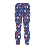 4th of July American Star Pattern Print Men's leggings