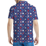 4th of July American Star Pattern Print Men's Polo Shirt