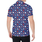 4th of July American Star Pattern Print Men's Shirt