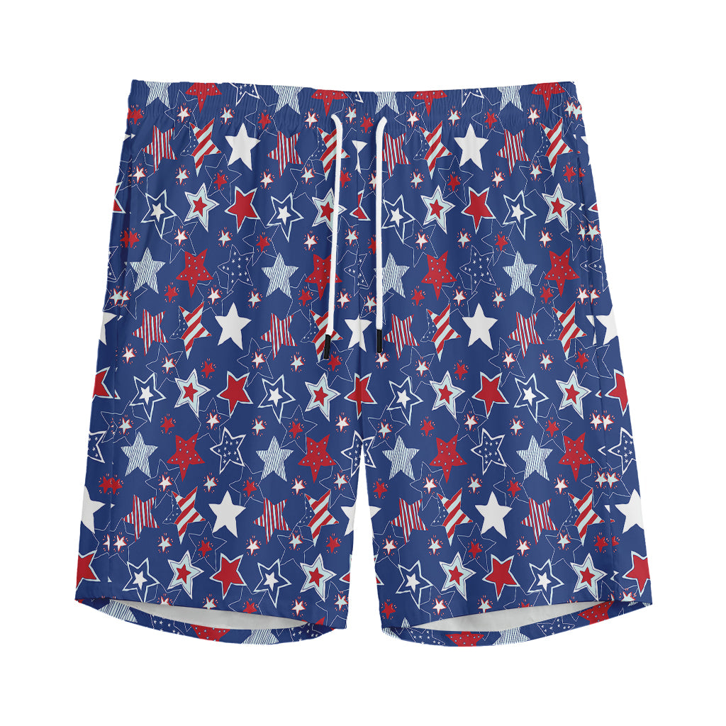 4th of July American Star Pattern Print Men's Sports Shorts