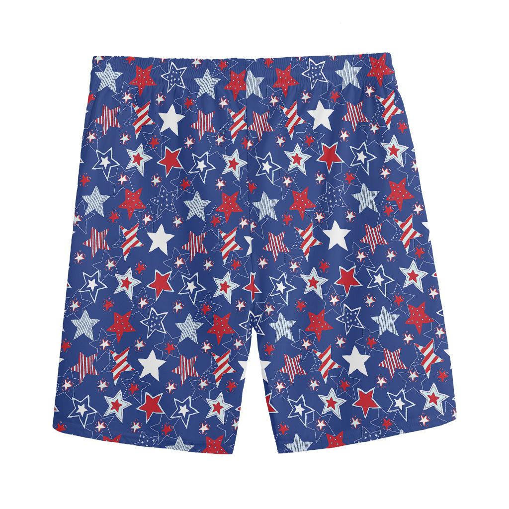 4th of July American Star Pattern Print Men's Sports Shorts