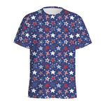 4th of July American Star Pattern Print Men's Sports T-Shirt