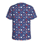 4th of July American Star Pattern Print Men's Sports T-Shirt