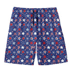 4th of July American Star Pattern Print Men's Swim Trunks