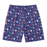4th of July American Star Pattern Print Men's Swim Trunks