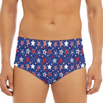 4th of July American Star Pattern Print Men's Triangle Swim Briefs