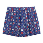 4th of July American Star Pattern Print Mesh Shorts
