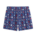 4th of July American Star Pattern Print Mesh Shorts