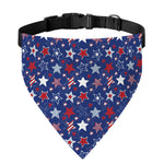 4th of July American Star Pattern Print Over The Collar Dog Bandana