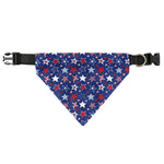 4th of July American Star Pattern Print Over The Collar Dog Bandana
