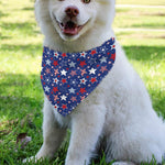 4th of July American Star Pattern Print Over The Collar Dog Bandana