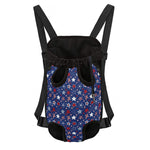 4th of July American Star Pattern Print Pet Carrier Backpack