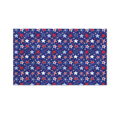 4th of July American Star Pattern Print Polyester Flag