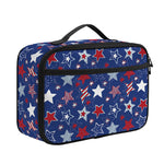 4th of July American Star Pattern Print Portable Lunch Bag