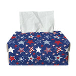 4th of July American Star Pattern Print Rectangle Tissue Box Cover
