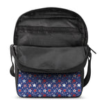 4th of July American Star Pattern Print Rectangular Crossbody Bag