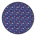 4th of July American Star Pattern Print Round Floor Mat