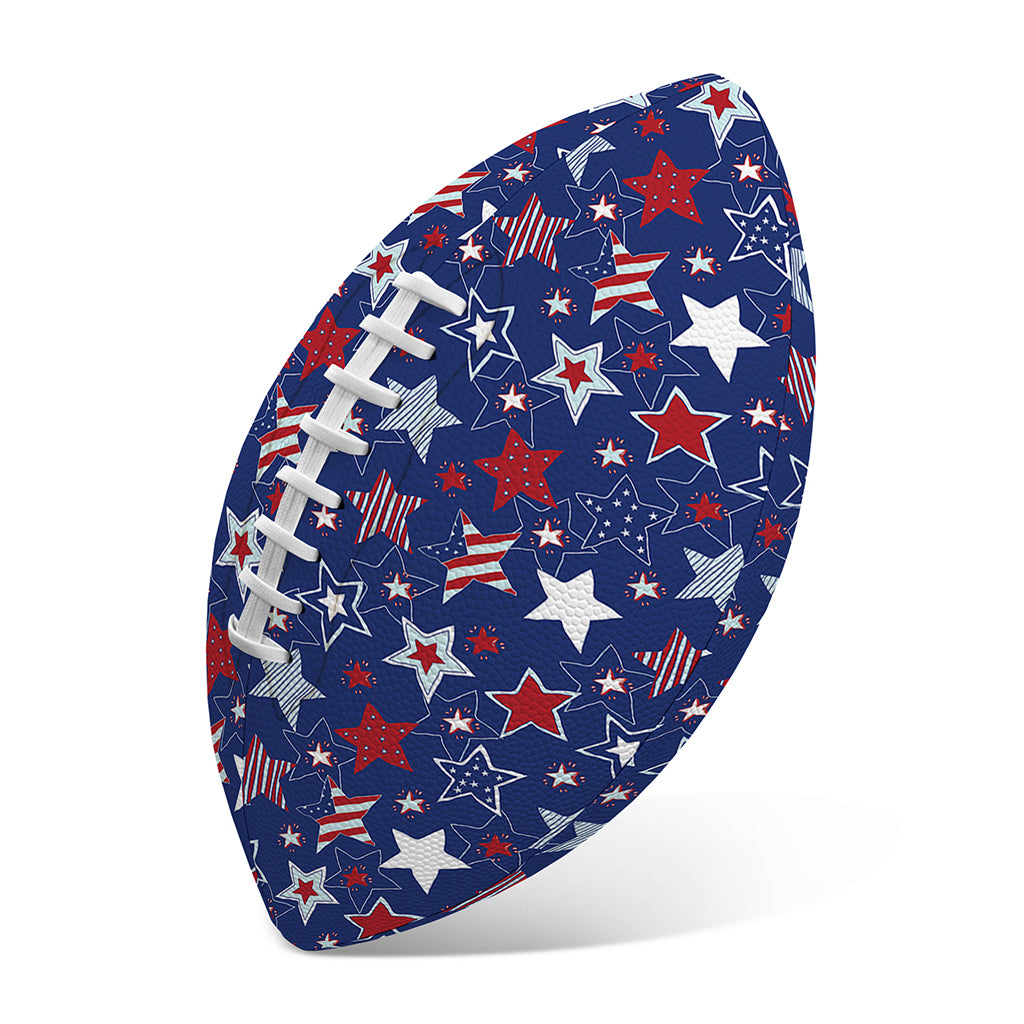4th of July American Star Pattern Print Rugby Ball