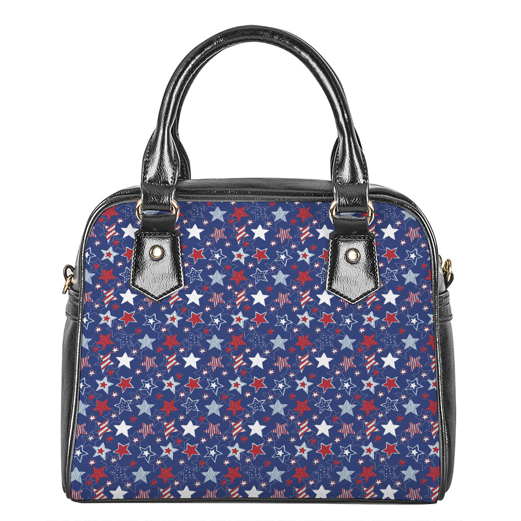 4th of July American Star Pattern Print Shoulder Handbag