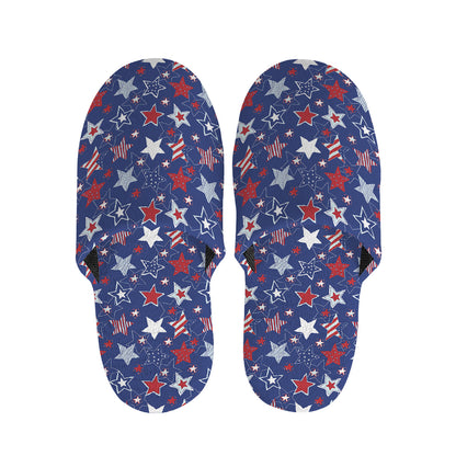 4th of July American Star Pattern Print Slippers
