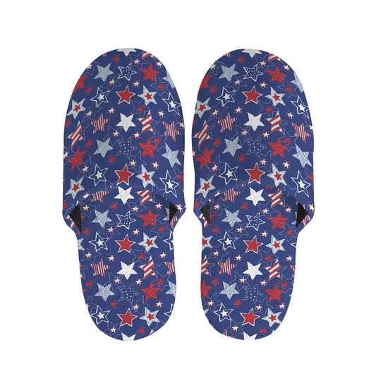 4th of July American Star Pattern Print Slippers