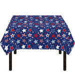 4th of July American Star Pattern Print Tablecloth