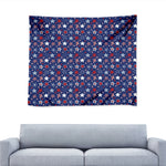 4th of July American Star Pattern Print Tapestry