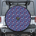 4th of July American Star Pattern Print Tire Cover With Camera Hole