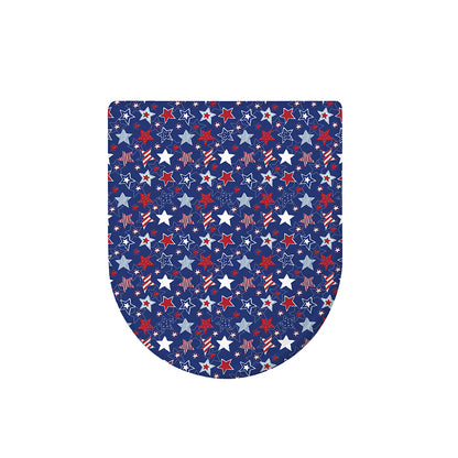 4th of July American Star Pattern Print Toilet Lid Cover