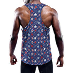 4th of July American Star Pattern Print Training Tank Top