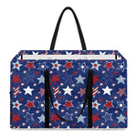 4th of July American Star Pattern Print Utility Tote Bag