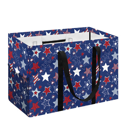 4th of July American Star Pattern Print Utility Tote Bag